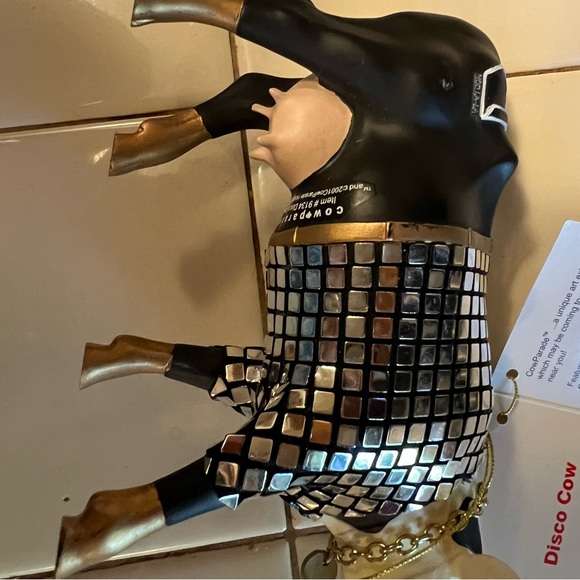 Vintage Disco Cow #9134 Cow Parade Westland 2001 - Picture 4 of 6